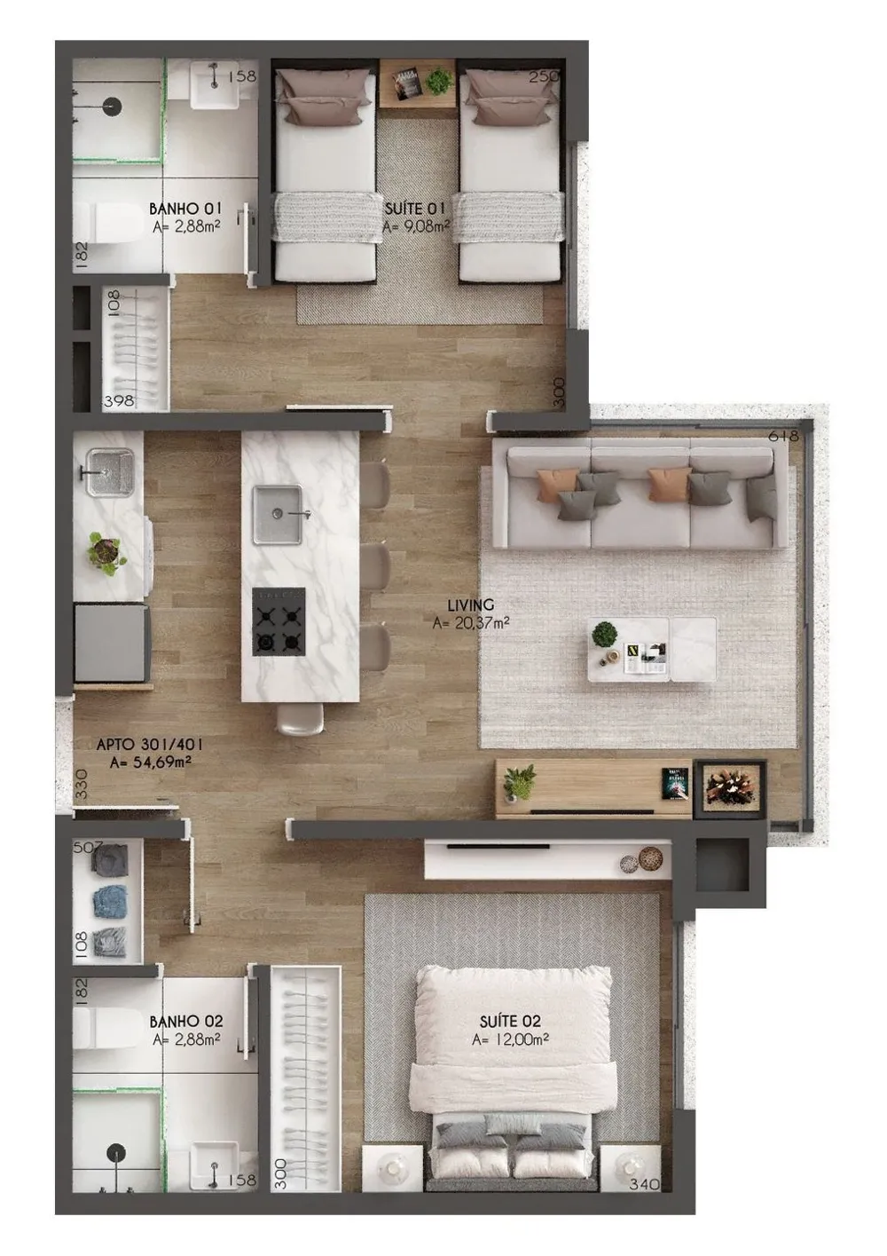 Apartamento para venda no bairro Centro  em Canela