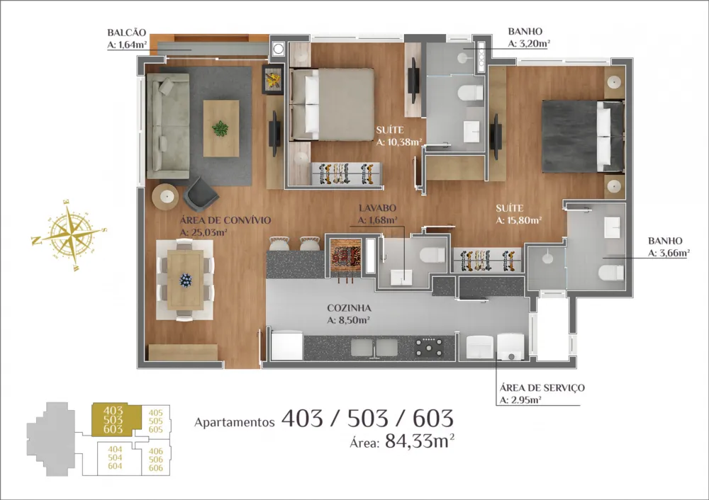 Apartamento para venda no bairro Centro em Gramado