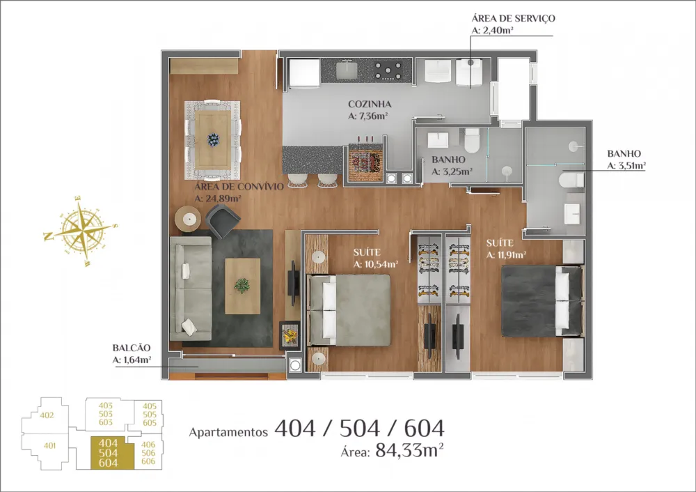 Apartamento para venda no bairro Centro em Gramado