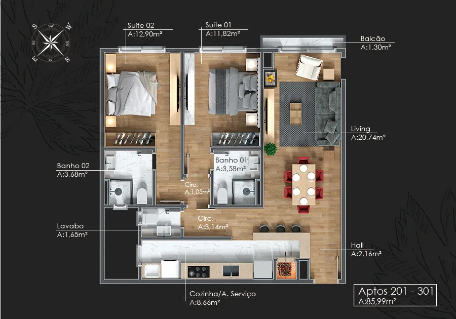 Apartamento para venda no bairro Av. Central em Gramado