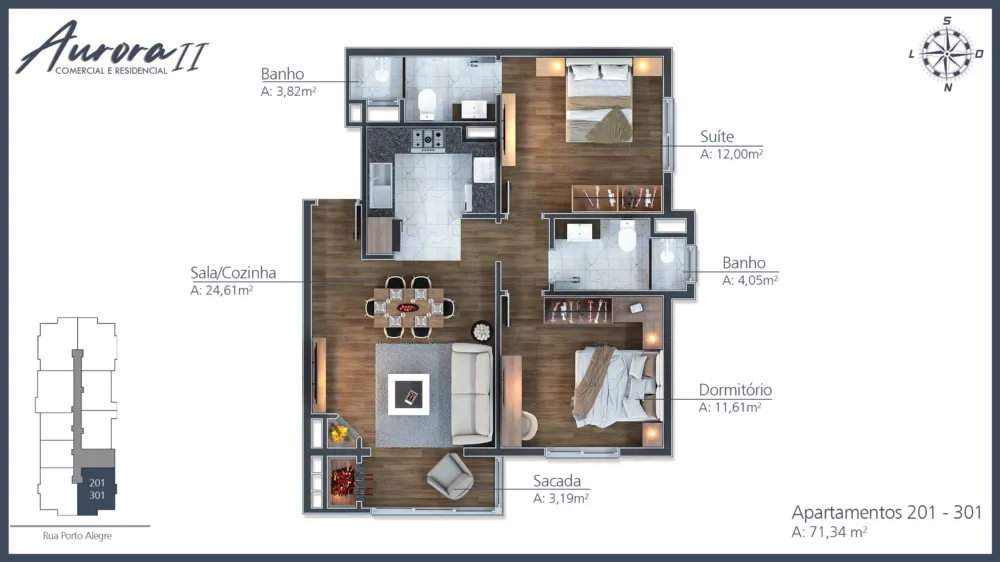 Apartamento para venda no bairro Moura em Gramado
