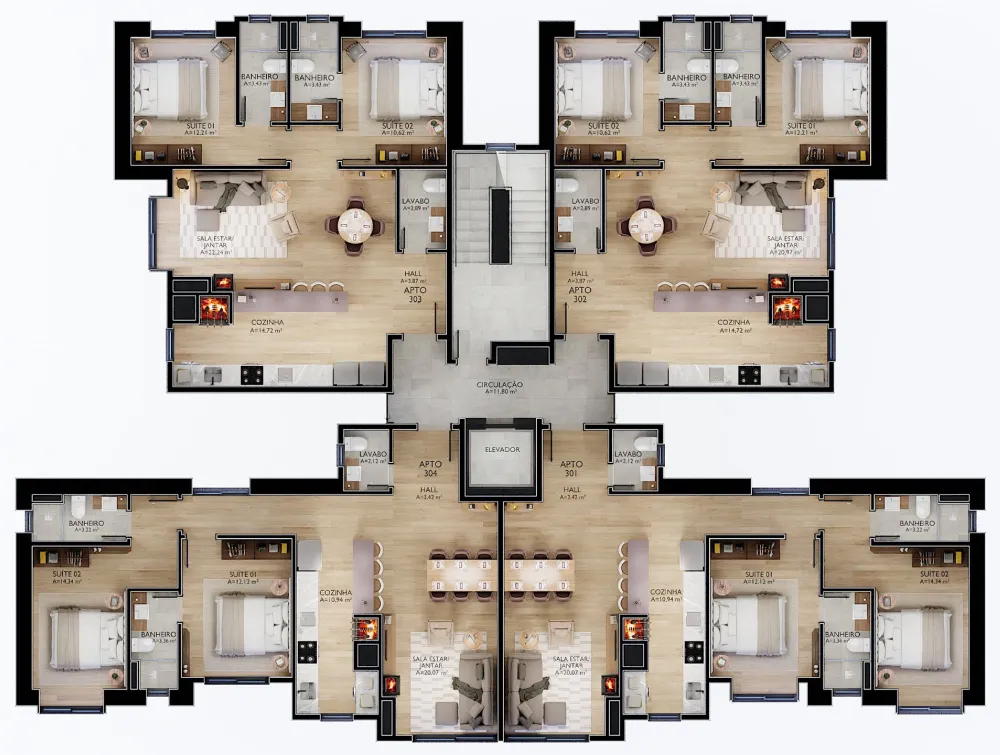 Apartamento para venda no bairro Centro em Gramado