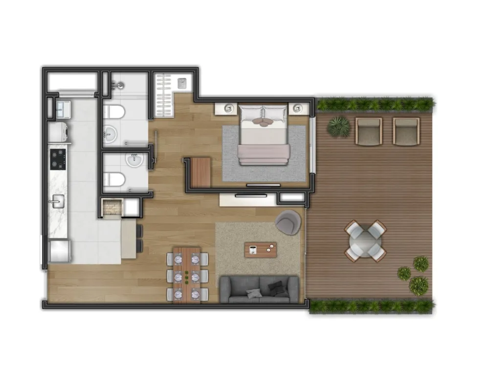 Apartamento de 2 quartos com suíte em Pré Lançamento, Centro, Canela.
