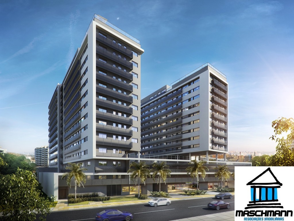 Sala exclusiva no Max Plaza, com 35 m² privativos, vaga de garagem e uma vista externa deslumbrante.