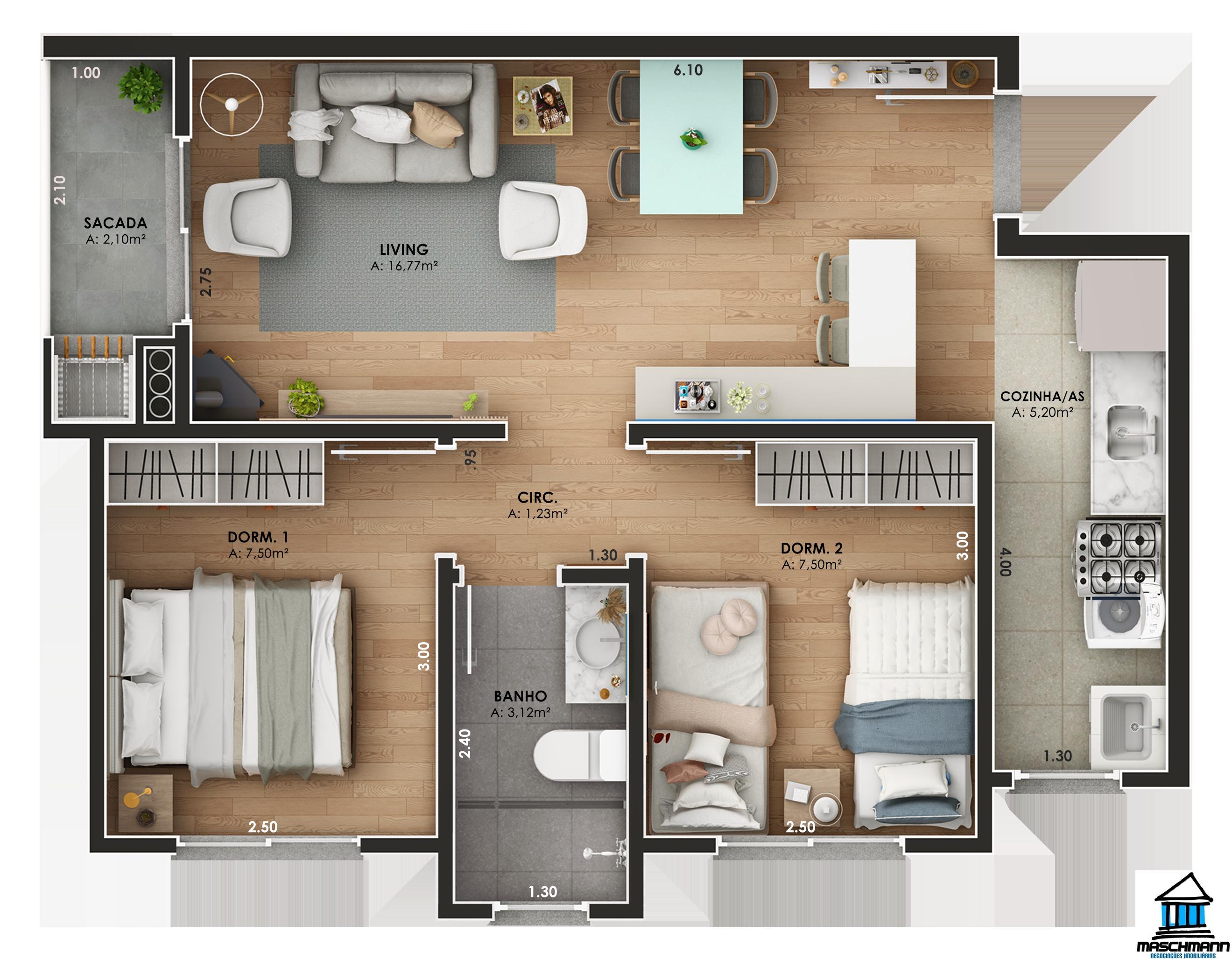 Apartamento 2 dormitórios em Gramado – no Vale dos Pinheiros, a partir de R$ 399.900