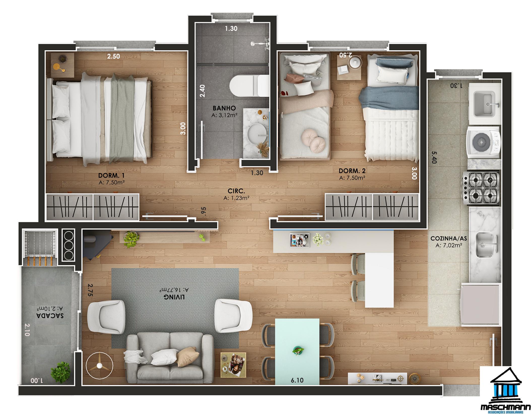 Apartamento 2 dormitórios em Gramado – no Vale dos Pinheiros, a partir de R$ 399.900