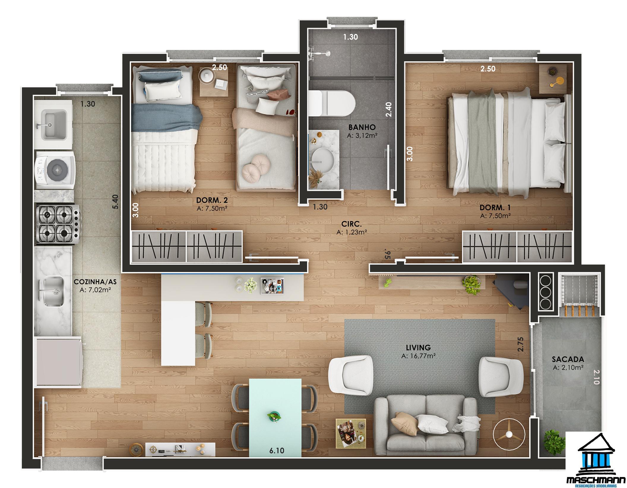 Apartamento 2 dormitórios em Gramado – no Vale dos Pinheiros, a partir de R$ 399.900